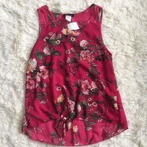 Juniors high low blouse